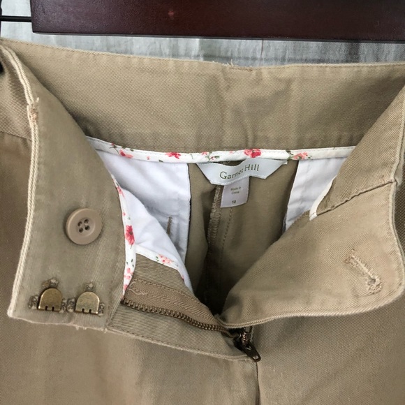 Garnet Hill Crop Chinos in Khaki Size 10 - Picture 5 of 8